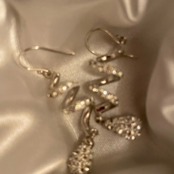NWT Spiral Crystal Earrings - Picture 5 of 6